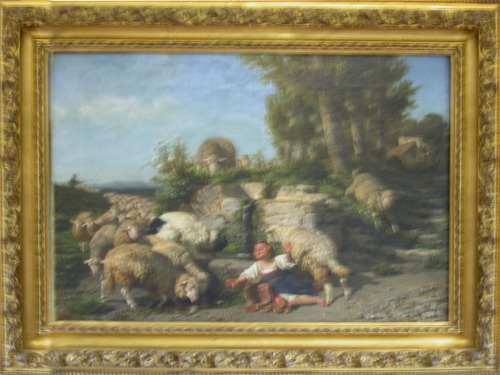 Agnelli e pecore alla fonte