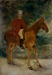 Il signor Arnaud a cavallo
